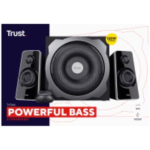 Tytan Set Altoparlanti 2.1 Con Subwoofer, Risparmio Energia, Standard, Nero - Casse per PC - Immagine 3