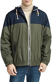 Waterproof Jacket Mens Lightweight Running Cycling Rain Jacket Hooded Hiking Raincoat Running Jackets Outdoor Mountain Windproof Jacket