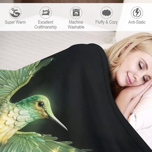 Couverture oiseau en flannel plaid 3D pour réchauffer vos soirées