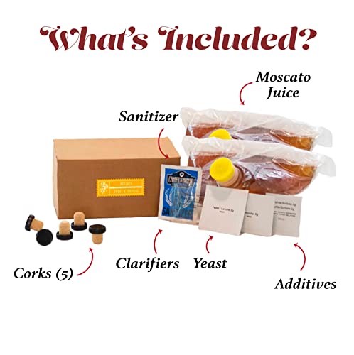 Image of Craft A Brew - Moscato Wine Recipe Kit - 1 Gallon - Ingredients for Home Brewing Wine - Wine Making Ingredients and Supplies
