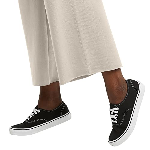Hanes Womens Originals Wide Leg Crop Pants, Retro Lightweight French Terry 25" Sweatpants, Natural, Large US - image 4