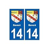 pepiniere bavent caen  14 Bavent blason ville autocollant plaque sticker - Angles : droits