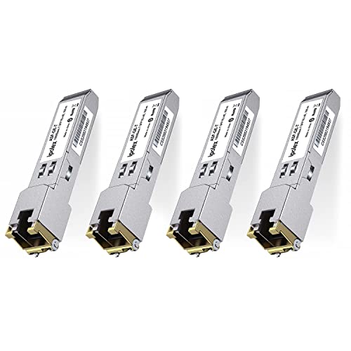 ipolex 4 PCS 1G SFP to RJ45 Copper Transceiver, 1000Base-T Mini GBIC RJ-45 SFP Module Compatible with Cisco GLC-T/SFP-GE-T