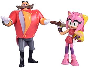 Max Fun Set of 6pcs Sonic The Hedgehog Action Figures, 5-7cm Tall Cake Toppers-Collect Sonic, Knuckles, Tails, Amy and Evil Dr. Eggman