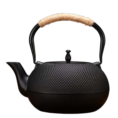 鉄瓶 鉄器 南部鉄器 急須 やかん・ケトル ih直火 対応 鉄びん 鉄の急須 やかん 茶こし付き おしゃれ 鉄分補給 ティーポット 伝統工芸品 贈り物 家庭用鉄ケトル (1800ml)