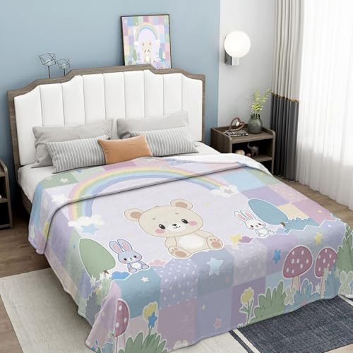 Couverture polaire patchwork idéale pour décorer une chambre d'enfant - 4