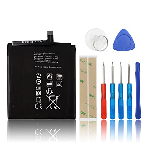 SwarKing Batería de repuesto compatible con BQ Aquaris X2 y X2 Pro BQ 3100 con kit de herramientas