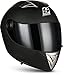 Soxon® ST-550 „Fighter“ · Integral-Helm · Full-Face Motorrad-Helm Roller-Helm Scooter-Helm Cruiser Sturz-Helm StreetFighter-Helm Sport Urban MTB · ECE 22.05 Visier Schnellverschluss Tasche M (57-58cm)