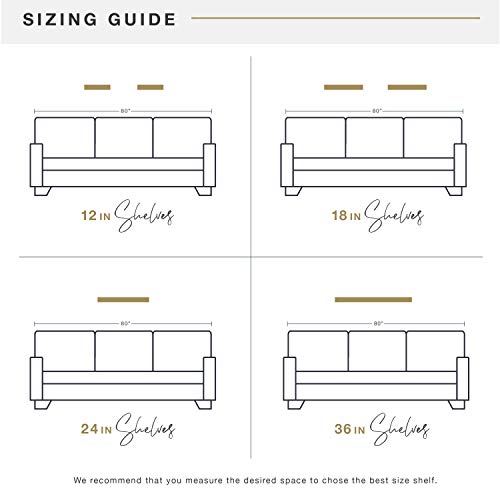 Image of MCS Gray Woodgrain Floating Shelves 12 Inch x 4 Inch, Set of 2, 12 x 4