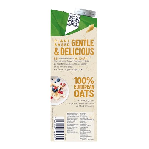 Alpro Bio Haferdrink ohne Zucker – 8 x 1 l