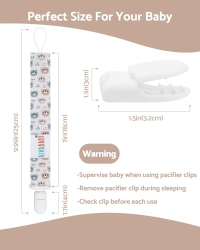 Image of ALVABABY Pacifier Clips 8 Pack Pacifier Binky Paci Holder Leashes for Baby Teethers 8DP18A