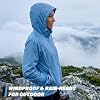 Chaqueta de lluvia para mujer Tirrinia, impermeable, ligera y plegable 6