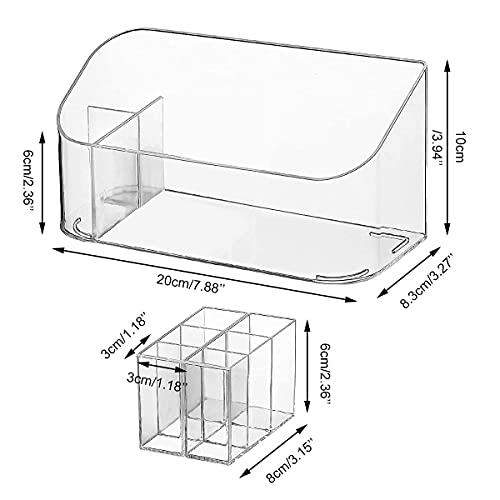 M MUNCASO Makeup Organiser,Cosmetics Organiser Skincare Storage Organiser MakeupTray Bathroom Cabinet with 9 Compartments 2 Removable Dividers (20 x 10 x 8.6CM) - Image 3