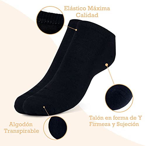 Miniatura 5 de 9 Pares Calcetines Cortos Unisex De Algodón Con 200 Hilos Para Uso Diario
