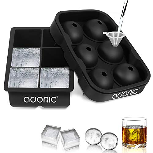 Ice Cube Trays Large, Silicone Ice Cube Tray Big Ice Cubes for Whiskey