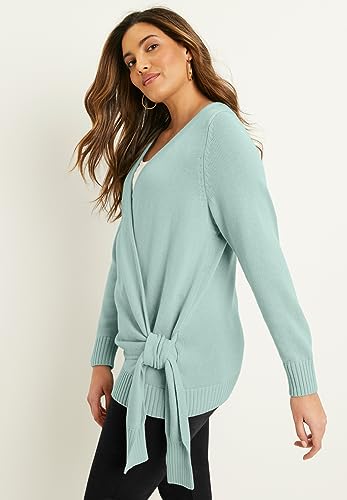 Women's Plus Size Wrap-Front Cardigan3