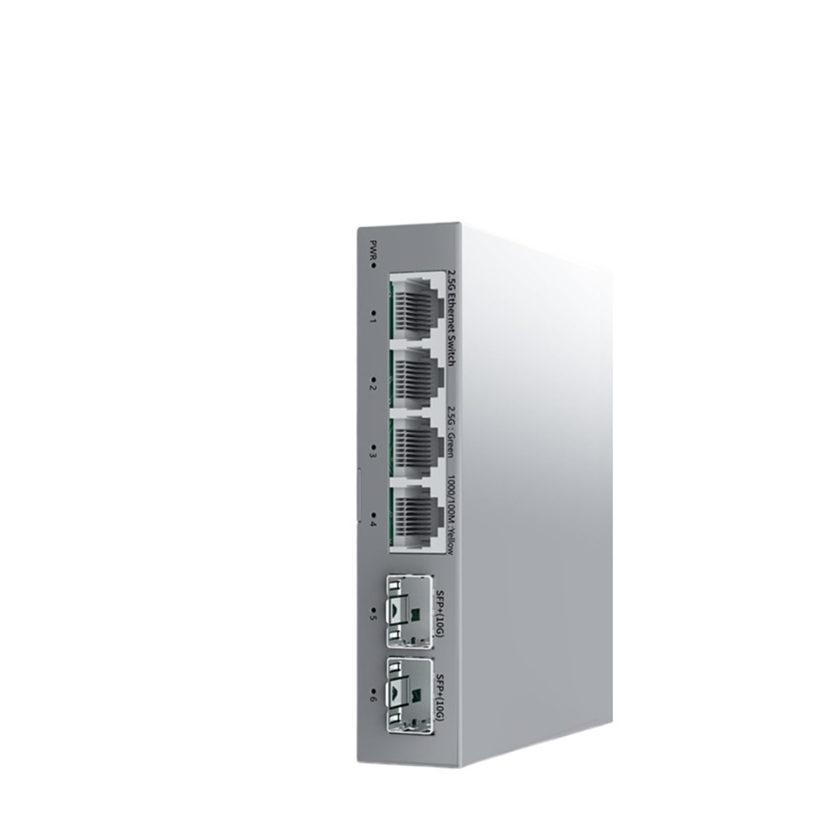 Switch 2.5GB 2.5GB 2.5GBASE-T 4 Ports RJ45 2.5GB avec 2 Ports SFP+ 10GB sans Ventilateur Non Géré Plug and Play (Adaptateur EU)