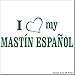 cartattoo4you® AI-01289 | I Love (als Herz) My MASTIN Espanol | Autoaufkleber Aufkleber Farbe grün, in 24 Farben erhältlich, glänzend 17 x 7 cm Motiv Copyright by dh-Folien