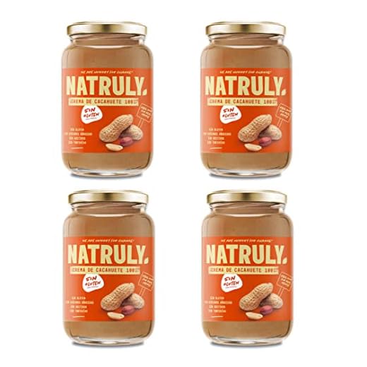 Crema de Cacahuete Natural Athlete 100% Cacahuete Sin Azúcar, Vegana, Sin Gluten, Sin Lactosa - Pack 4x500 g