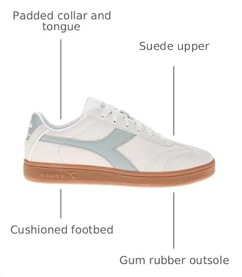 Diadora Mens Kick Lace Up Sneakers Shoes Casual - White
