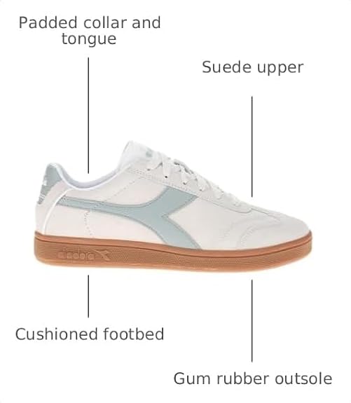 Diadora Mens Kick Lace Up Sneakers Shoes Casual - White