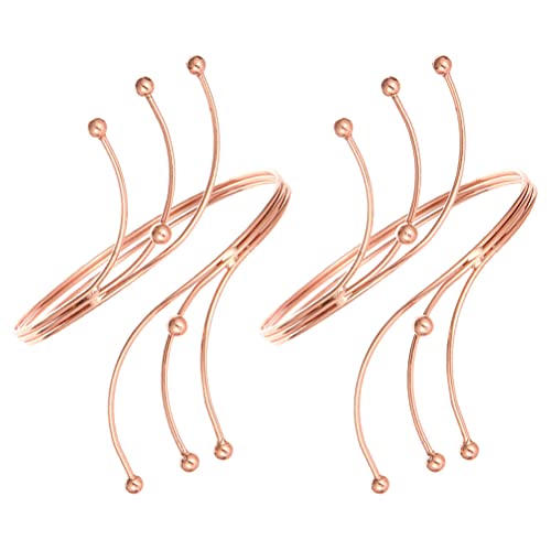 LUOZZY 2 peças Braçadeiras de braço superior com punho para decoração requintada de braço punhos abe