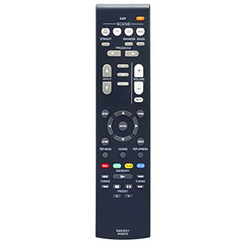 RAV531 ZP35470 Replacement Remote fit for Yamaha AV Receiver HTR-3068 HTR-4068 RX-V379 RX-V379BL RX-V381 RX-V381BL RX-V479 RX-V579 TSR-5790 TSR-5790BL YHT-3920BL YHT-3920UBL YHT-4920BL YHT-4920UBL