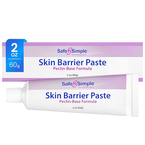 Safe n Simple Stoma Skin Barrier Paste - 2 oz - Protective Ostomy Supplies - Stoma Adhesive Skin Protectant Paste - Ostomy Skin Barrier Classic Formula Pectin Based