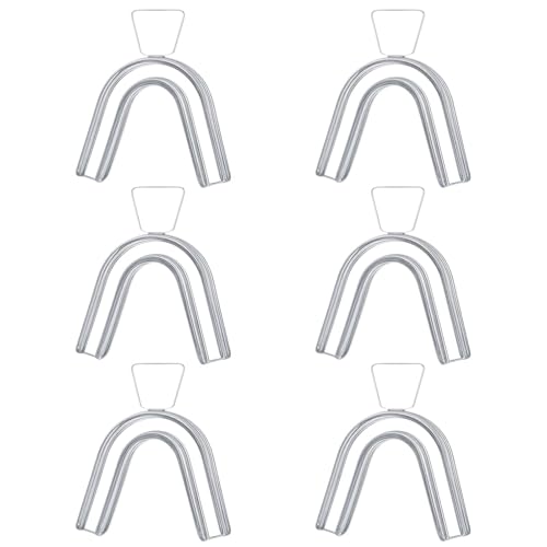 6 Pcs Teeth Whitening Mouth Trays Moldable Teeth Mould Guards Thermoplastic Trays Reusable Dental Oral Care Tray Kit for Whitening Bleaching Protecting Sleeping at Night