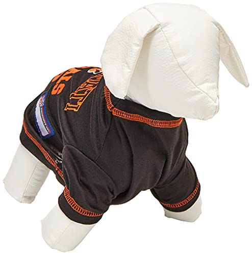 Image of NFL Cincinnati Bengals Dog T-Shirt for Pets, Size Small. Officially Licensed Pet Shirt with Team Logo, Soft Stretchable Comfort Fit Apparel for Dogs & Cats