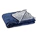 DensityComfort Duvet Cover for 48x72 Weighted Blanket | Full Adult Size | Soft Navy Gray Minky Dot Design | Removable, Machine-Washable | Protects Your Weighted Blanket
