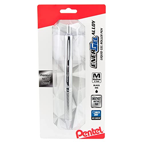 Stylo roller gel EnerGel noir idéal au bureau et à l'université avec sa pointe 0.7mm