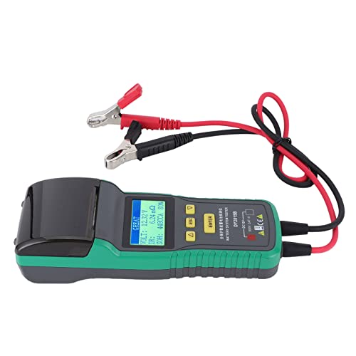 ZDETGU Probador de Batería Automotriz de 12 V con Impresora para Baterías de Gel AGM de Plomo ácido, Herramienta de Diagnóstico del Analizador de Batería de Automóvil con Amperios de Arranque Prueba
