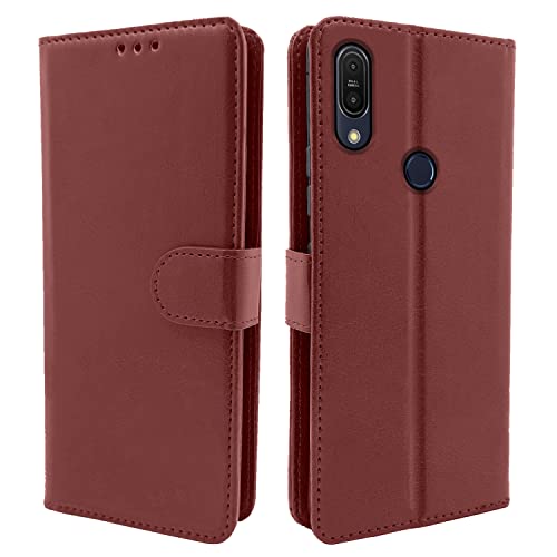Image of Pikkme Flip for Asus Zenfone Max Pro M1 (Faux Leather Brown)