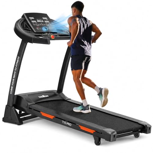 Image of THERUN Incline Treadmill, Treadmills for Running and Walking, 300 lbs Weight Capacity Folding Treadmill with 0-15% Auto Incline, Wide Belt, 3.5 HP, App, Heart Rate