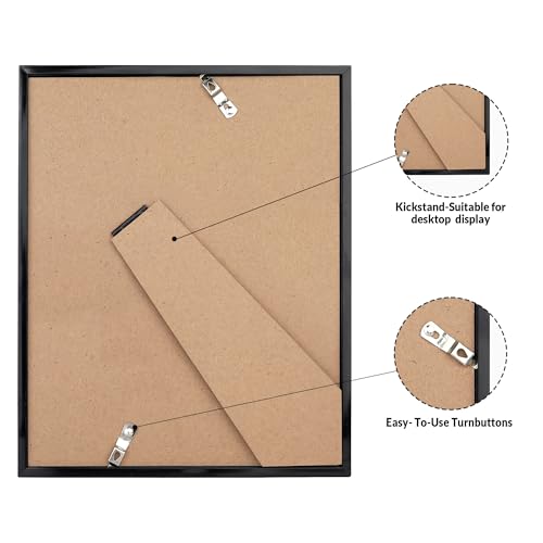 LaVie Home 2x3 Picture Frame, 2 x 3 Black Picture Frame with HD Plexiglas, 2 by 3 Display Frame 1 Pack, Classic Collection