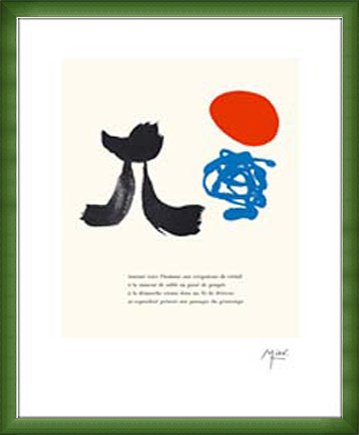 Amazon.co.jp: ポスター ジョアン ミロ Parler seul 額装品