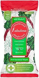 Fabulosa Multi Purpose, Odour Removing Multi Surface Disinfectant Antibacterial Cleaning Wipes, Cleans and Shines, 80 Pack, Individual, Wild Rhubarb