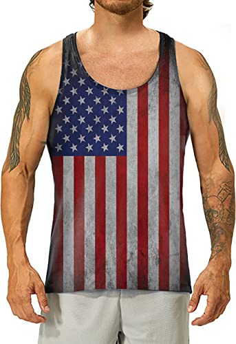 Choo Men's Muay Thai Casual T Shirts Fitness Sleeveless Undershirt, Red Blue Xl #TOP6