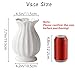 SEUYUCL White Ceramic Vase, 7.6 Inch Flower Vase Home Decor Modern Decorative Vases for Bouquet, Unique Vases for Farmhouse Living Room Cabinet Table Centerpieces Wedding Decorations