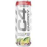 Cellucor C4 Energy Natural Zero Clean Energy Drink, Zero Sugar & Zero Calorie, Naturally Sweetened, Sparking Cherry Limeade, 12 oz Cans (Pack of 12)
