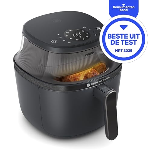 Philips Airfryer 3000 Series 7.2L, Kookvenster, 16-in-1 Airfryer, RapidAir Plus-technologie, Vetverwijdering, HomeID Recept App, Gemakkelijk schoon te maken (NA340/00) - Afbeelding 4