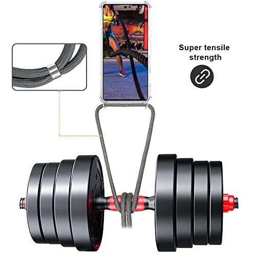 Yespure Crossbody Case For Google Pixel 7 Pro Clear Soft Tpu Anti-Yellowing Anti-Scratch Shockproof Protective Phone Cover Case - Gray #TOP1