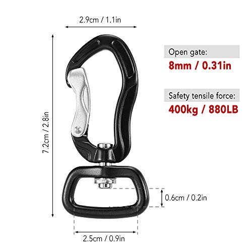 Carabiner Clip, Andoer Mosquetão giratório mosquetão giratório 360 ° mosquetão giratório mosquetão p