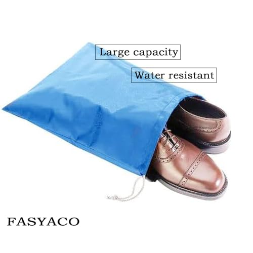6 Pack Waterproof Nylon Shoe Bags Travel Bags for Men Women (Multicolor, 15.1"(L) x12.2"(W))2
