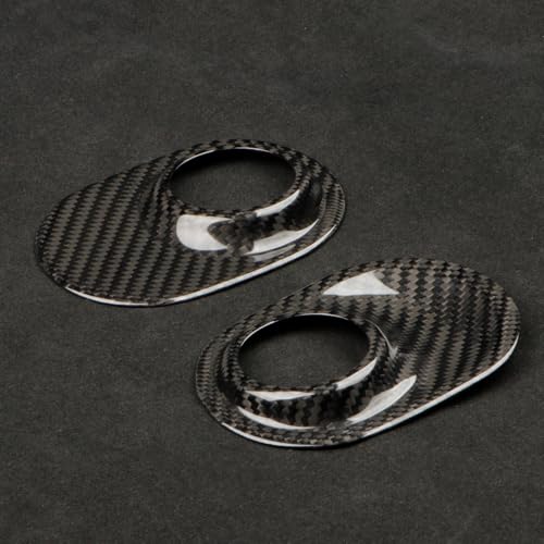 JSWAN 2Pcs Carbon Fiber Door Audio Speaker Decoration Cover Fit For for Hyundai Elantra N Line CN7 (2024 2025 2026) Horn Circle Cover Interior Accessories by JSWAN - Used condition - Image 4