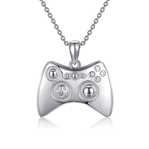 JERWLI Cadena de control de juego de plata de ley 925, consola de juegos, PS3, PS4, colgante, collar, controlador de juego, joyas, regalos para niños, niñas, hombres, mujeres, jugadores JERWLI Cadena de control de juego de plata de ley 925, consola de juegos, PS3, PS4, colgante, collar, controlador de juego, joyas, regalos para niños, niñas, hombres, mujeres, jugadores