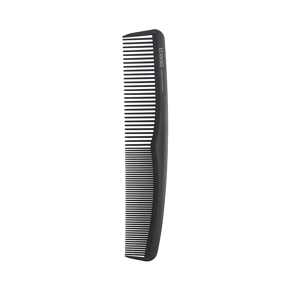 TB TOOLS FOR BEAUTY T4B LUSSONI CUTTING COMB Bruchfester Carbon Haarschneidekamm Für Alle Haartypen Mit Antistatischen Und Negativen Ionen, Grobe Und Feine Zahnung (120)