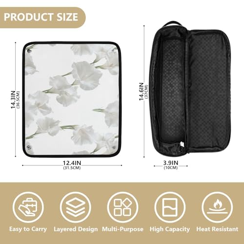 Bolsa de viaje para plancha de pelo Chic White Florals miniatura 4