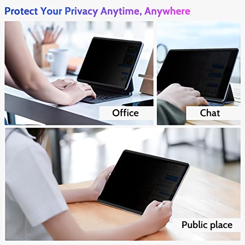 Image of Peslv Magnetic Privacy Screen Protector for iPad Air 5th 4th Generation & iPad Pro 11, Removable Anti Blue Light Glare Spy Private Filter, High Sensitive Bubble-Free Easy Install Black Security Screen
